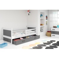Gulta RICO 90x200 balts/grafīts